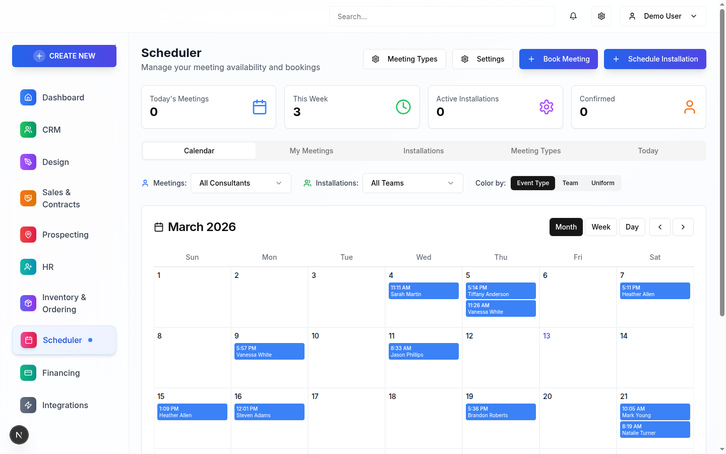 SolarDesk Scheduling